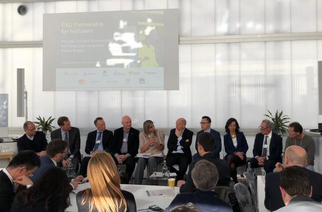 The UNSGSA and members of the CEO Partnership gathered for a panel discussion of how companies can partner to expand their business opportunities while boosting financial inclusion.
