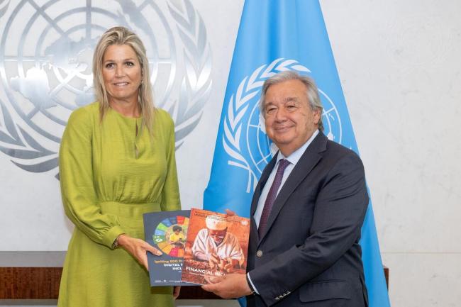 UNSGSA Queen Máxima and the Secretary-General António Guterres