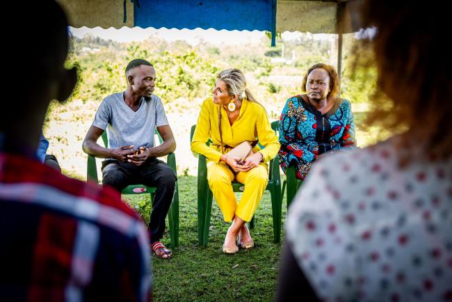 UNSGSA Queen Máxima visits a farm in Kisumu, near Lake Victoria, in October 2023.
